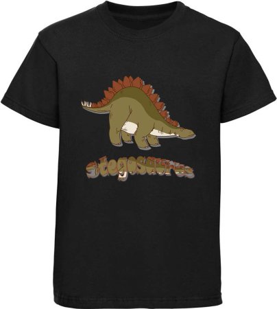 Children's printed t-shirt with Stegosaurus i72